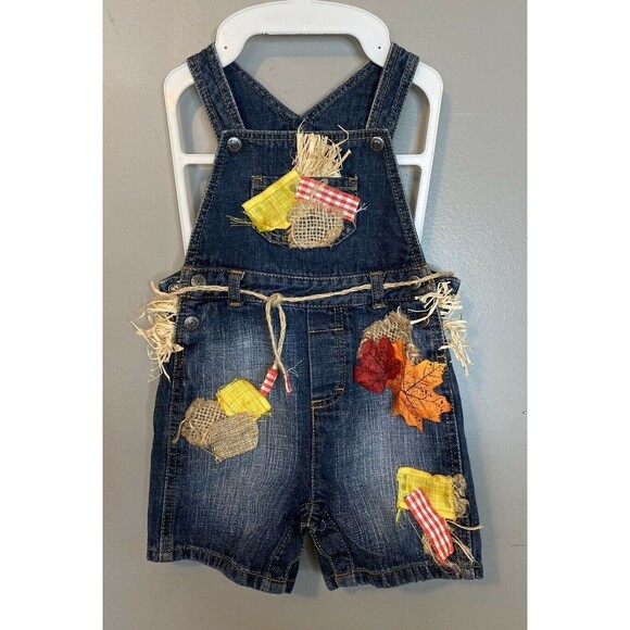 Other - Vintage Custom Kids Fall Design Arizona Jeans Overall Shortalls Size 24 months